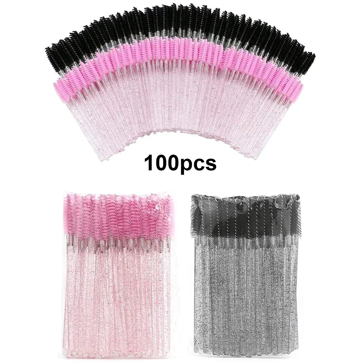 Eyelash Extension Options - Wholesale 100pcs Disposable Eyelash Brushes Spoolies