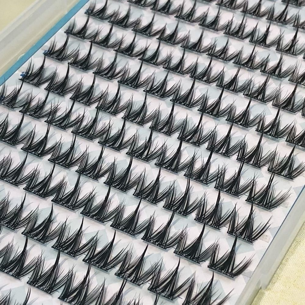 Eyelash Extension No 11 - 100/130/200 Clusters Black Self Adhesive False