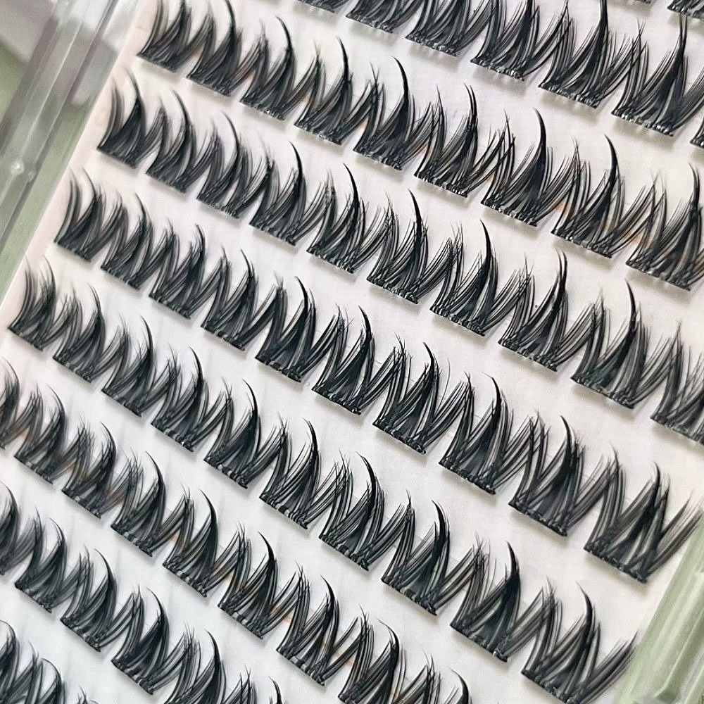 Eyelash Extension No 11 - 100/130/200 Clusters Black Self Adhesive False