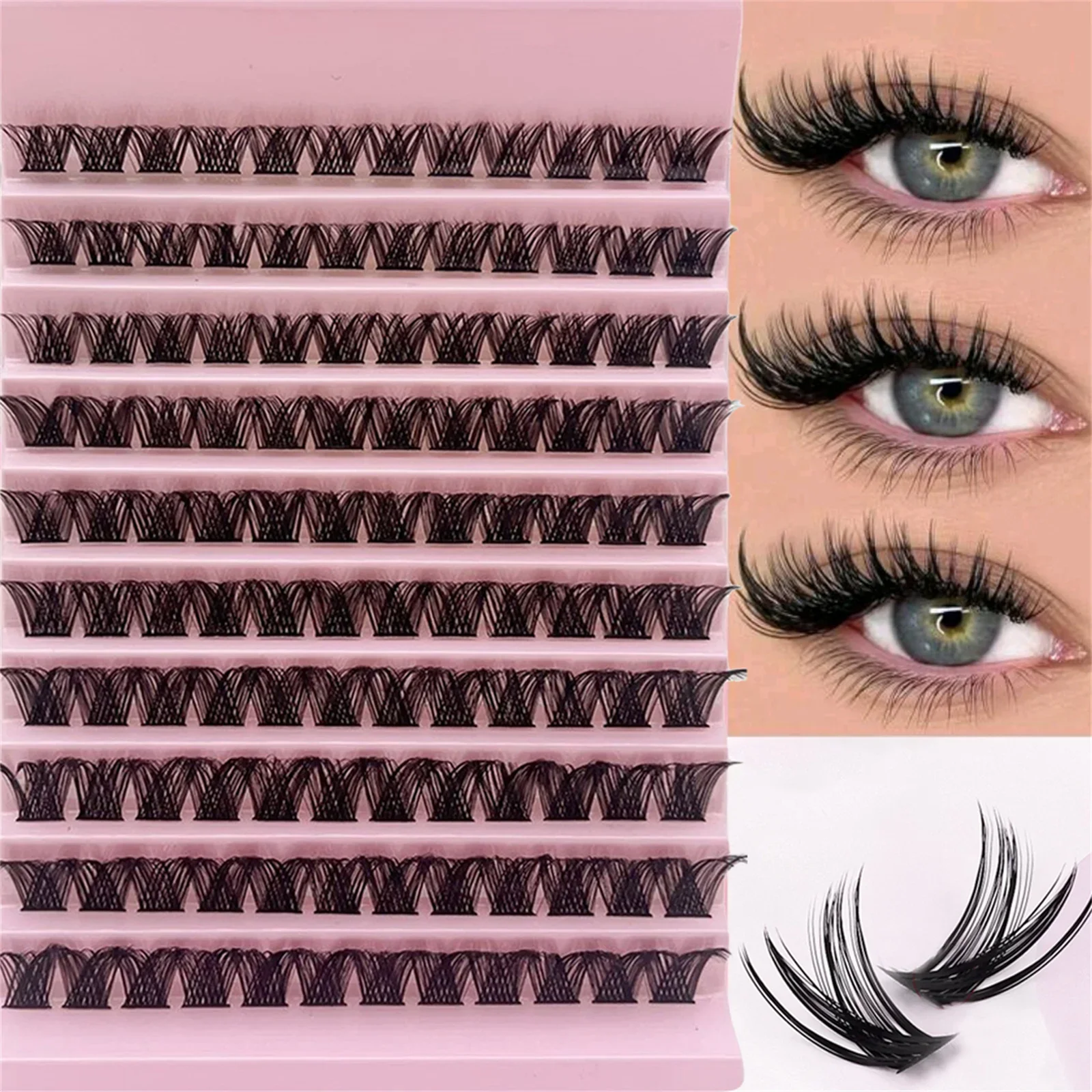 Eyelash Extension Wispy Look - 120pcs Cluster Lashes 8-16mm Wispy Individual