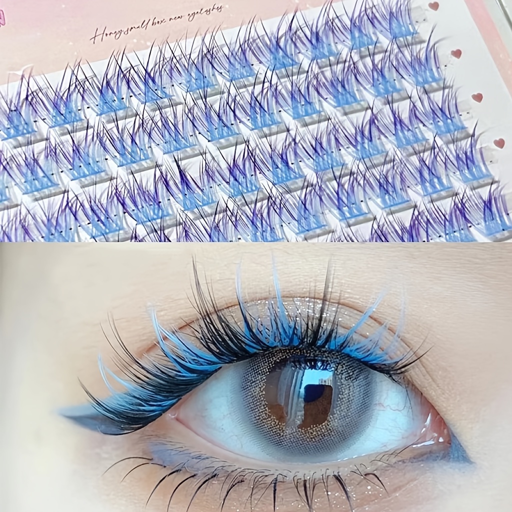 Eyelash Extension Eyelash - Mixiaohe Colorful Eyelashes 60 Clusters Easy