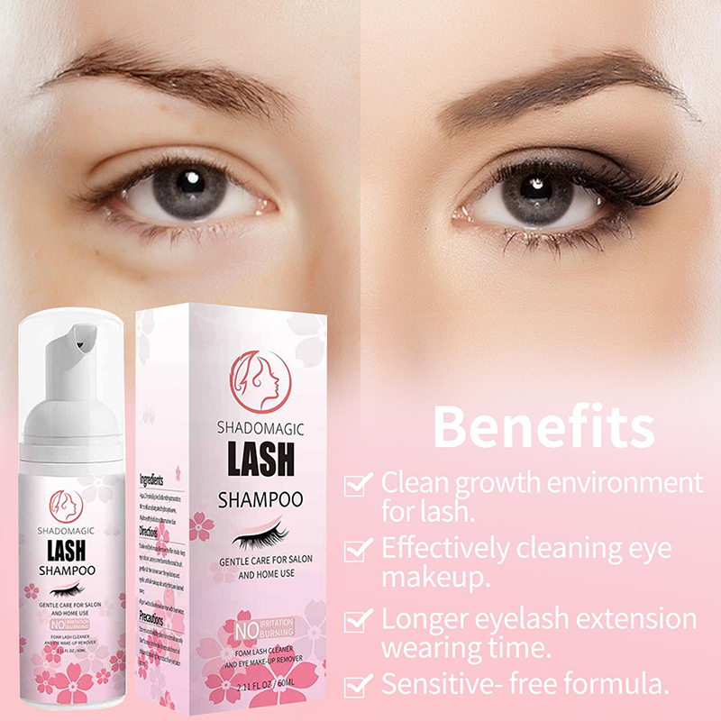 【A】60ML Fast Cleaning Lash Sha - Eyelash Extension Foam Cleanser review and price