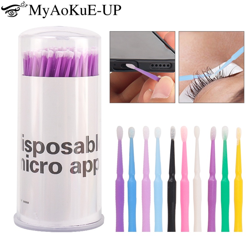 100pcs Disposable Eyelash Brus - Eyelash Extension Options review and price