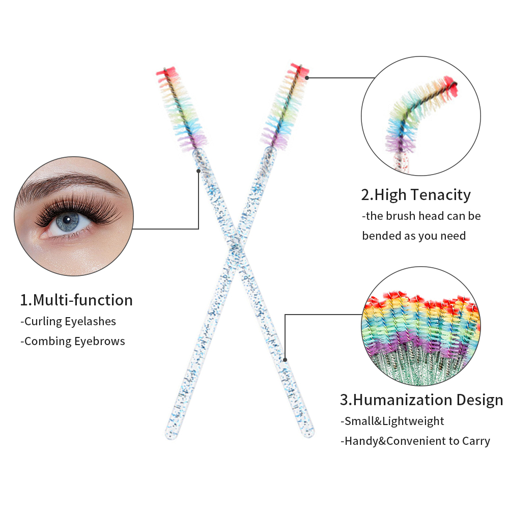 50PCS Rainbow Crystal Eyelash  - Eyelash Extension Course review and price