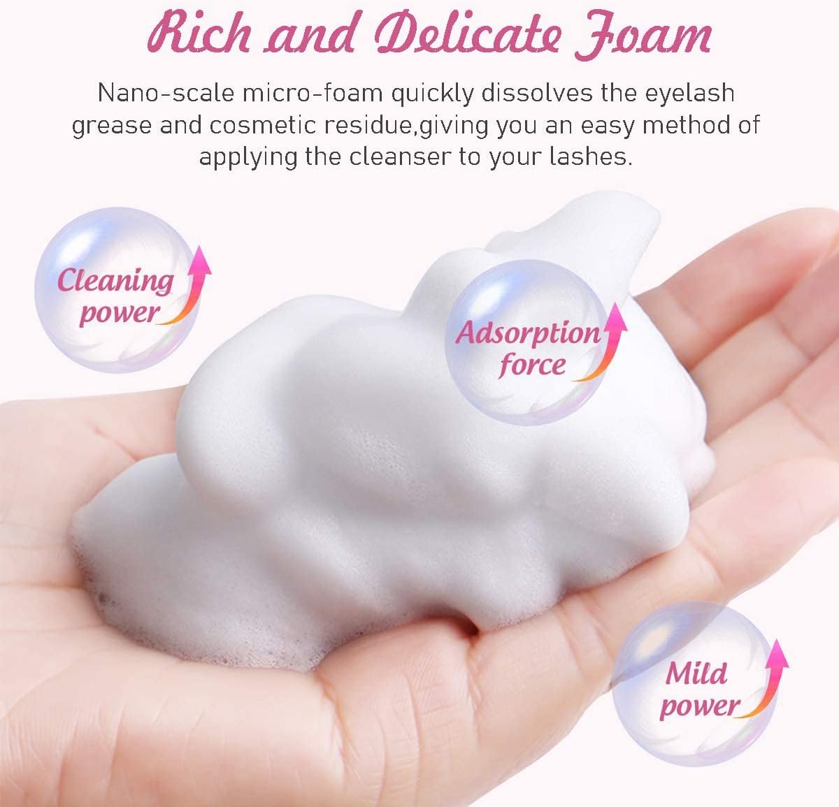 50ML Eyelash Extension Cleanse - Eyelash Extension Foam Cleanser review and price